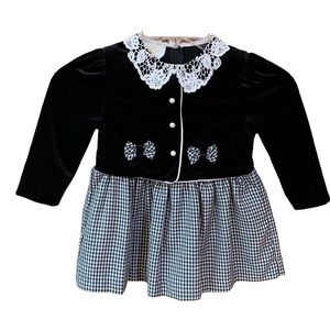 Little Bitty‎ Black & White Checked Dress 24 months